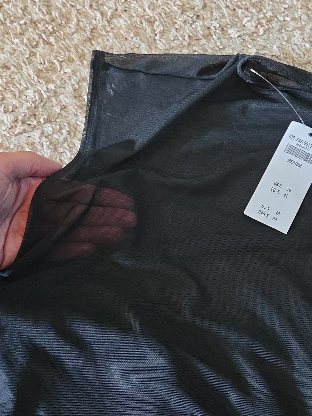 Abercrombie Draped Mesh Mockneck Bodysuit - Picture 4 of 6